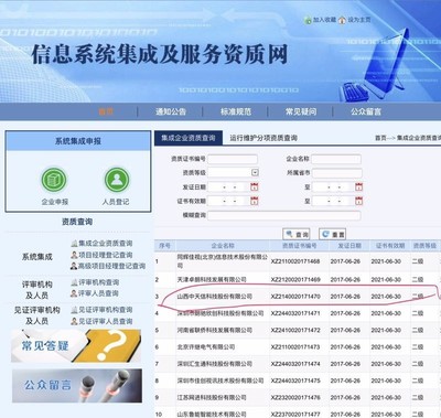 中天信荣获信息系统集成及服务二级资质，助力行业数字化转型